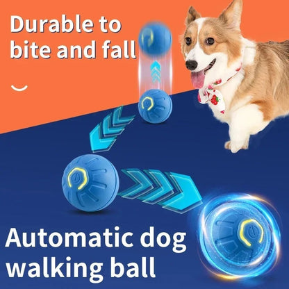 Smart Interactive Dog & Cat Ball – USB Rechargeable, Automatic Bouncing Toy for Pets